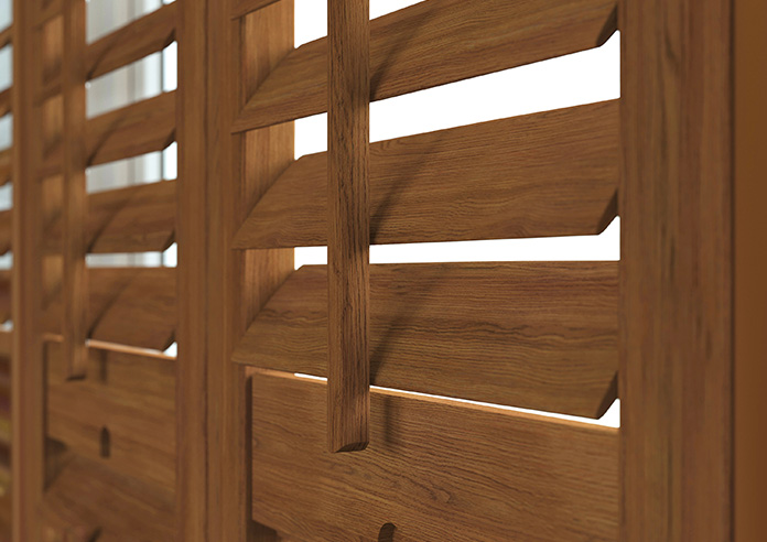 Kensington, Antique Cherry - Tier on Tier Twist&Fit Plantation Shutter - Image 4